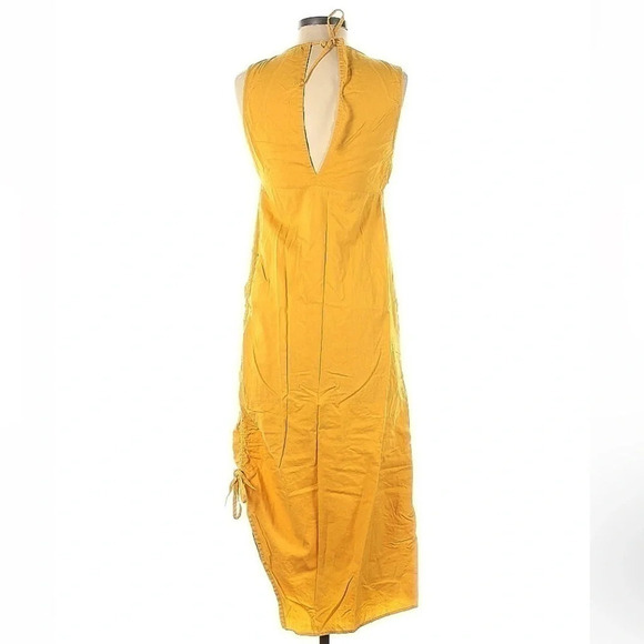 Urban Outfitters | Jackie Cinched Sleeveless Midi Dress Ruching Women’s Size S - Picture 7 of 8